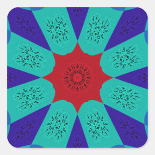 Schitterende Egyptische eminine Design Color Vierkante Sticker