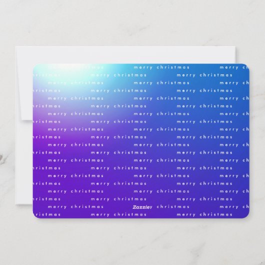 Schitterende Elegant kerstgradiënt Feestdagenkaart (Achterkant)