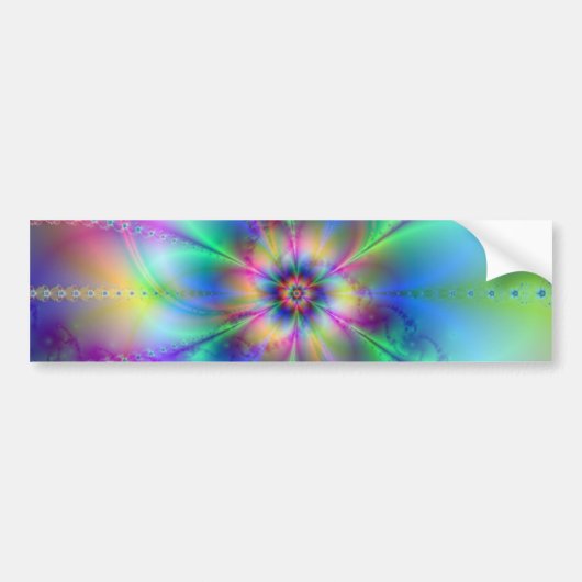 Schitterende elegante bloemen fractale kunstwerken bumpersticker (Voorkant)