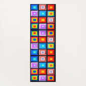 Schitterende en veelkleurige Geometrische Abstract Yogamat (Achterkant)