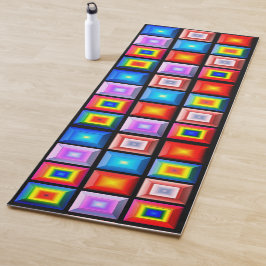 Schitterende en veelkleurige Geometrische Abstract Yogamat