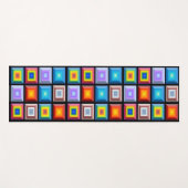 Schitterende en veelkleurige Geometrische Abstract Yogamat (Voorkant (horizontaal))