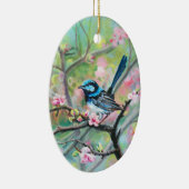 Schitterende Fairy Wren - Keramisch Ornament (Rechts)