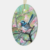 Schitterende Fairy Wren - Keramisch Ornament (Links)