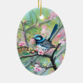 Schitterende Fairy Wren - Keramisch Ornament (Achterkant)