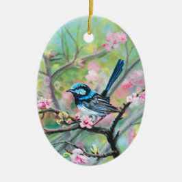 Schitterende Fairy Wren - Keramisch Ornament
