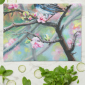 Schitterende Fairy Wren - Theedoek (Gevouwen)