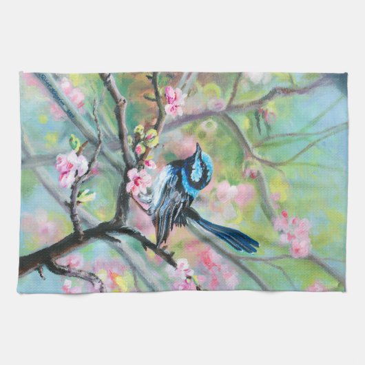 Schitterende Fairy Wren - Theedoek (Horizontaal)