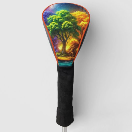 Schitterende Fantasie Boom Scene Golfheadcover (Voorkant)