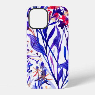 Schitterende florale waterverf naadloos patroon iPhone 12 hoesje
