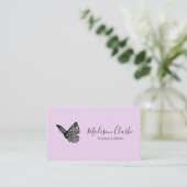 Schitterende gebluste vlindervlieg visitekaartje (Staand voorkant)