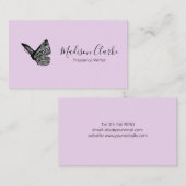 Schitterende gebluste vlindervlieg visitekaartje (Voorkant / Achterkant)