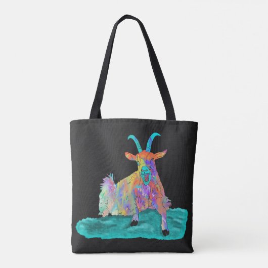 Schitterende geit Funny Colorful Illustration Tote Bag (Achterkant)