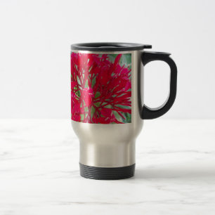 Schitterende Geweldige rode bloemen Reis Mug Reisbeker