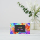 Schitterende halftoonkleuren visitekaartje (Staand voorkant)