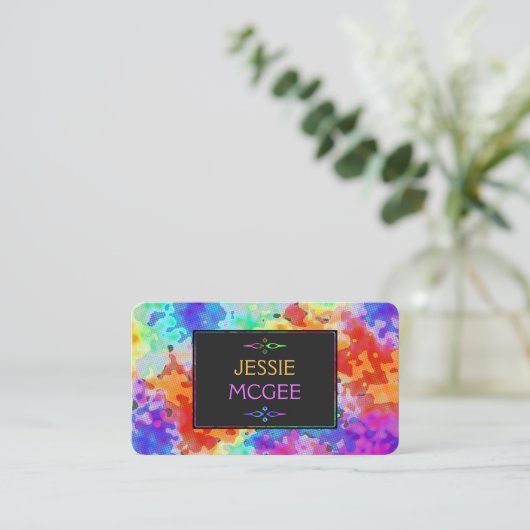 Schitterende halftoonkleuren visitekaartje (Staand voorkant)