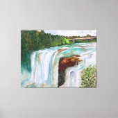 Schitterende handbediende Waterverf Waterval Canvas Afdruk (Voorkant)