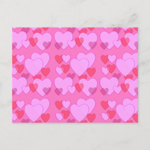 Schitterende hart Valentijnsdag achtergrond roze Feestdagenkaart