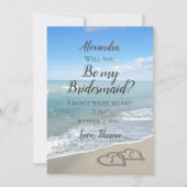 Schitterende harten in het strand Beach word mijn  Kaart (Voorkant)