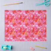 Schitterende harten in roze, rood en Oranje Tissuepapier (Craft)