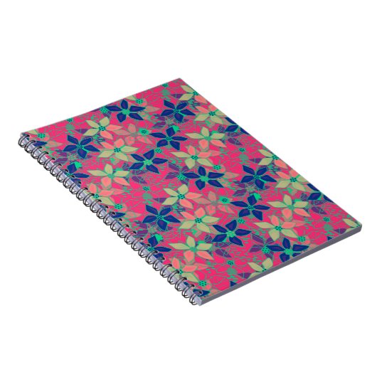 Schitterende heldere kleuren bloemen bloemen zomer notitieboek (Rechterzijde)