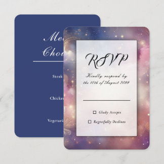 Schitterende Hemelse Sterrenstof Hemel Maaltijdkeu RSVP Kaartje