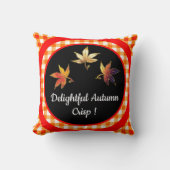 Schitterende herfst Crisp Whimsical Leaves Kussen (Voorkant)