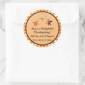 Schitterende herfst Crisp Whimsical Leaves Ronde Sticker (Tas)