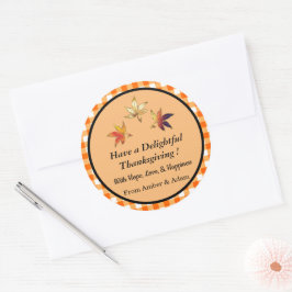 Schitterende herfst Crisp Whimsical Leaves Ronde Sticker