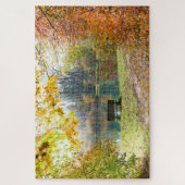 Schitterende herfst herfstbladeren meer legpuzzel (Verticaal)