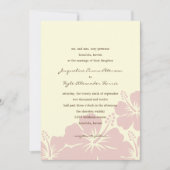 Schitterende Hibiscus Wedding Invitations (roze) Kaart (Voorkant)