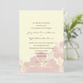 Schitterende Hibiscus Wedding Invitations (roze) Kaart (Staand voorkant)