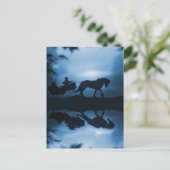 Schitterende holiday Horse Drawn Sleigh Briefkaart (Staand voorkant)