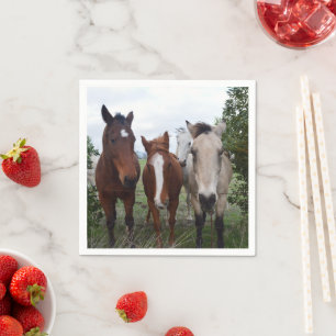 Schitterende Horse Troubles, Papier Napkins Servet