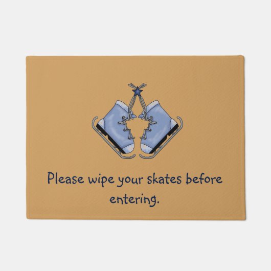 Schitterende Ice Skaters Doormat Deurmat (Voorkant)