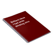 Schitterende ideeën die ik had toen ik wijn drink notitieboek (Rechterzijde)