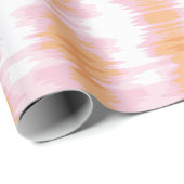 Schitterende Ikat in Roze en Oranje Cadeaupapier (Rol Hoek)