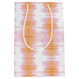 Schitterende Ikat in Roze en Oranje Medium Cadeauzakje