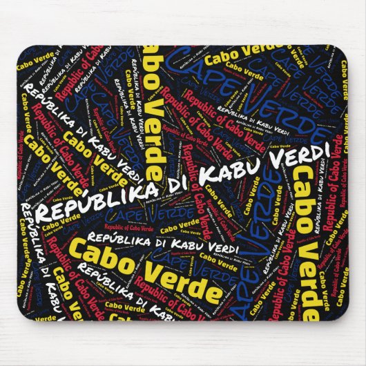 Schitterende Kaapverdische vlag-kleuren patriottis Muismat (Voorkant)