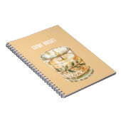 Schitterende Kaars Groene Bladeren Boho Notitieboek (Rechterzijde)