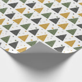 Schitterende kerstbomen en sterren Verpakkingspapi Cadeaupapier (Hoek)