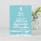 Schitterende kerstboomfeestkaart feestdagenkaart (Staand voorkant)