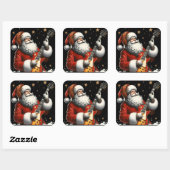 Schitterende kerstliedjes met de gitaar van de Ker Vierkante Sticker (Vel)