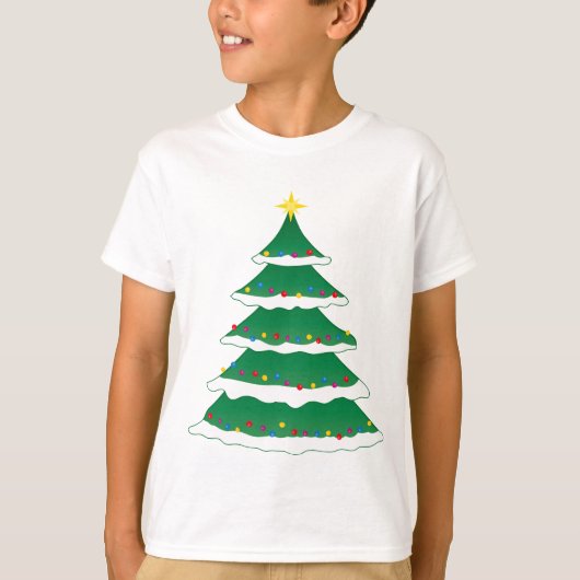 Schitterende kerstvakantiefamilie - boom t-shirt (Voorkant)