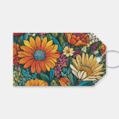 Schitterende Kleur Mozaïek Bloemen Gift Label Cadeaulabel (Voorkant (Horizontaal))