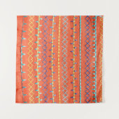 Schitterende, kleurrijke, geborduurde, hippiepaste wandkleed (Voorkant (horizontaal))