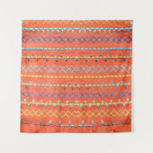 Schitterende, kleurrijke, geborduurde, hippiepaste wandkleed (Voorkant)