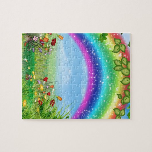 Schitterende, kleurrijke regenboogproducten legpuzzel (Horizontaal)