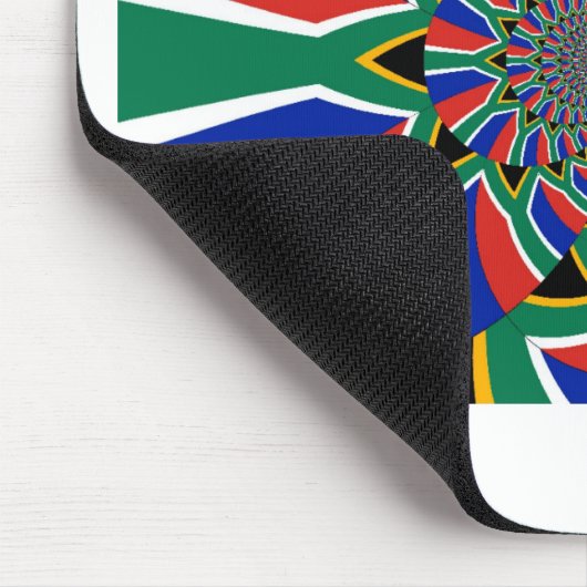 Schitterende kleurrijke Zuid-Afrikaanse vlaggenkun Muismat (Hoek)