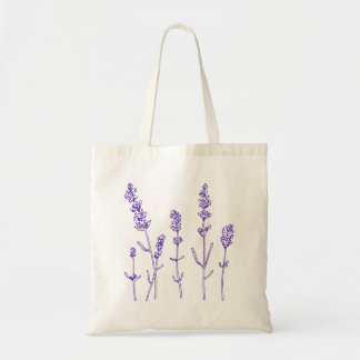 Schitterende lavenderventilator botanische tekenin tote bag